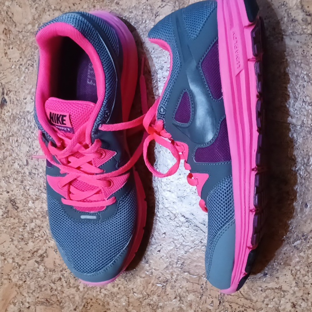 Nike Women's Lunarfly 3 Grey/Pink Running Shoes Size 8.5 487751-016 - Picture 4 of 8
